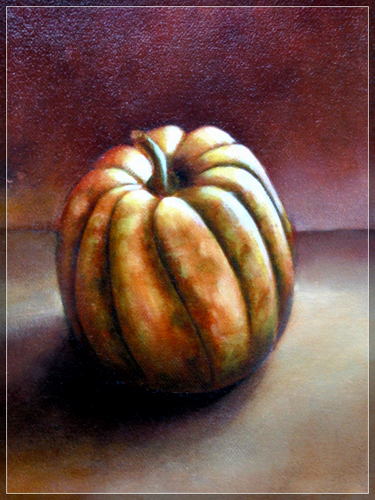 Still Life with a Squash - Oil on Canvas - size: 8”x10”